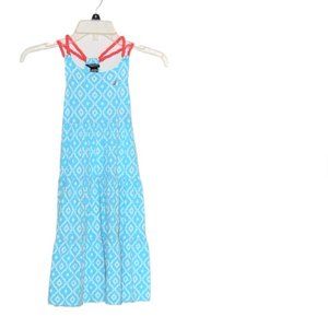 Nautica Dress sz 6 dress Aqua & White